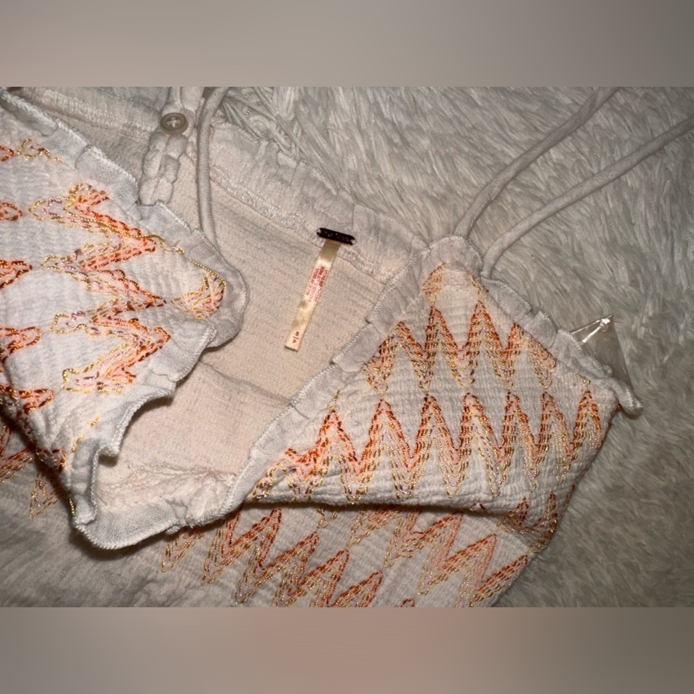 NWOT FREE PEOPLE sweet nothings midi dress in marshmallow white sz S - Picture 3 of 5